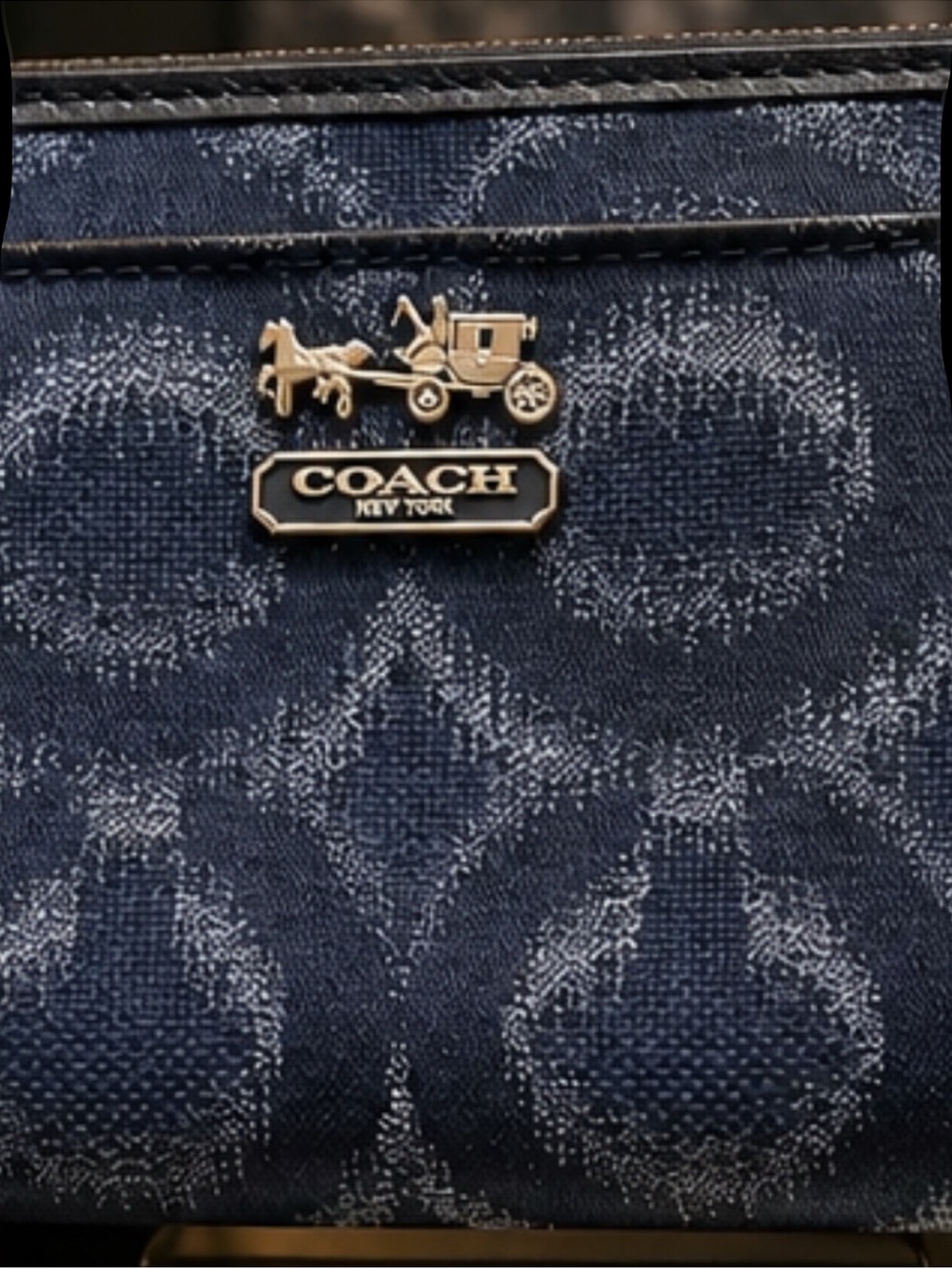 Coach denim blue Signature Canvas Wristlet Wallet - Picture 5 of 8